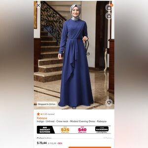 Modanisa long sleeve pearl dress
